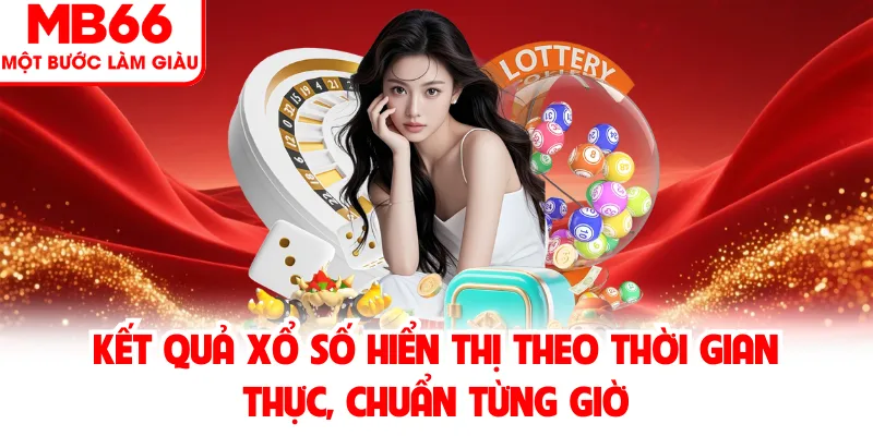 Kết quả xổ số hiển thị theo thời gian thực, chuẩn từng giờ